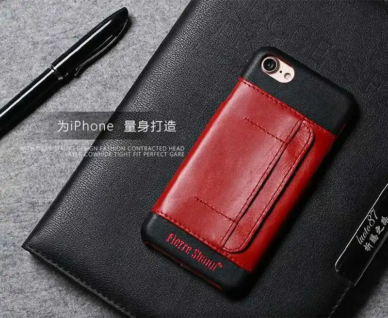 Чехол для iphone 7 8 plus apple Capa Funda Etui Роскошный кожаный чехол на заднюю панель мобильного телефона аксессуары Coque Shell carcasas слот для карт