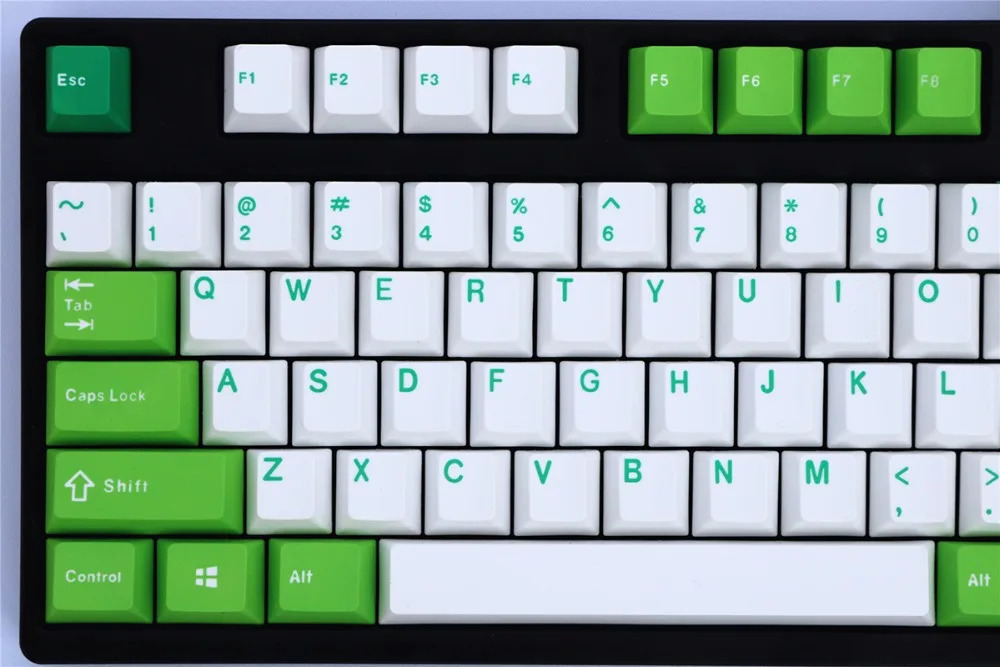 Сырный и зеленый микс толстый PBT двойной удар 106 клавиш Вишневый профиль MX переключатели механическая клавиатура keycap продаются только брелки