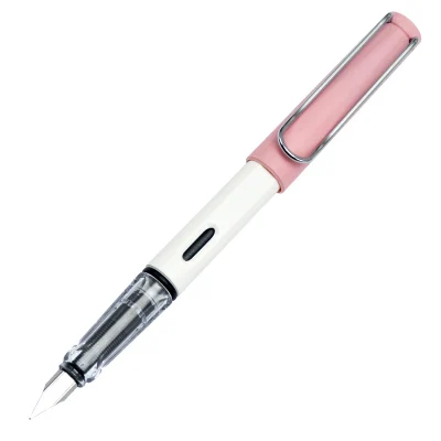 pink white 1 шт./лот коррекция осанки при письме авторучка 0,5 мм перьевая ручка с колпачком 0,38 мм на выбор студент Iraurita чернила ручки школьные принадлежности - Цвет: pink white