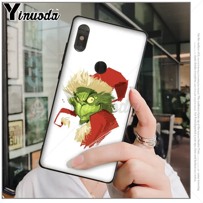 A16 Yinuoda как зеленый ofMonster Grinch палантин чехол для телефона с рождественским рисунком для Xiao mi Red mi 5 5Plus Note4 4X Note5 6A mi 6 mi x2 mi x2S - Цвет: A16