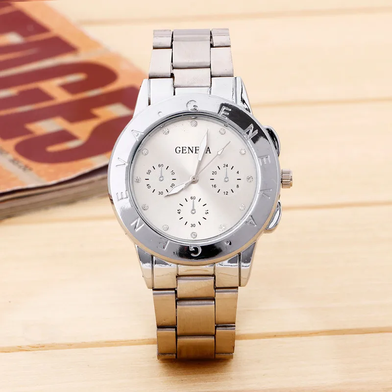 Часы otoky женские часы Geneva Reloj Mujer Montre Femme кварцевые мужские наручные из нержавеющей
