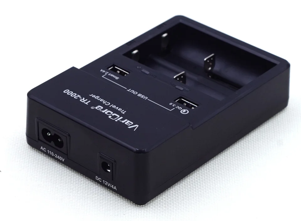 VariCore TR-2000 Батарея Зарядное устройство и быстрая зарядка 3,0 для 18650 26650 АА ААА и QC 3,0/USB 5 в мобильных устройств