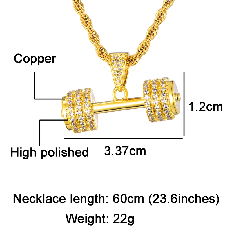 Шарм Bling Iced Out микро проложили кубический циркон кулон в форме гири для мужчин хип хоп ювелирные изделия подарок