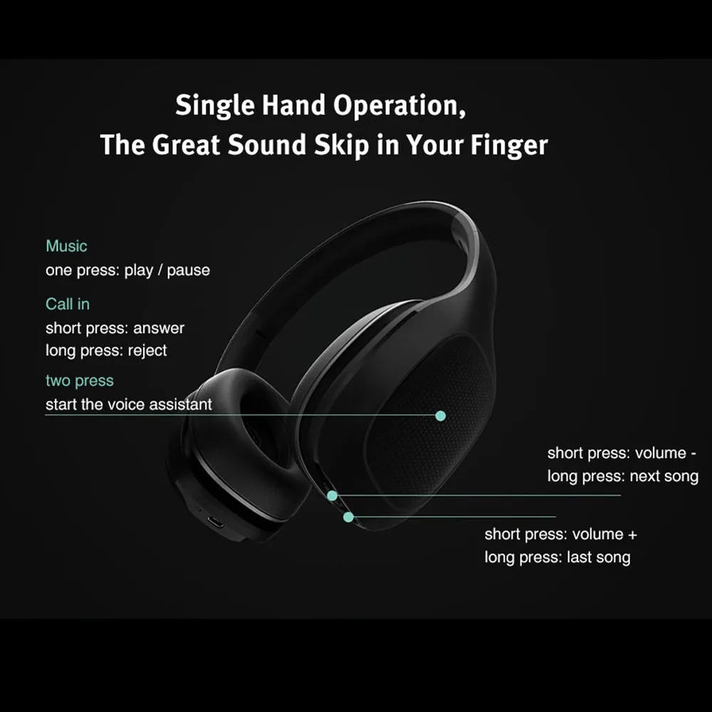 Xiaomi mi Bluetooth гарнитура с 40 мм Dyna mi c Driver складные беспроводные наушники для мобильных телефонов