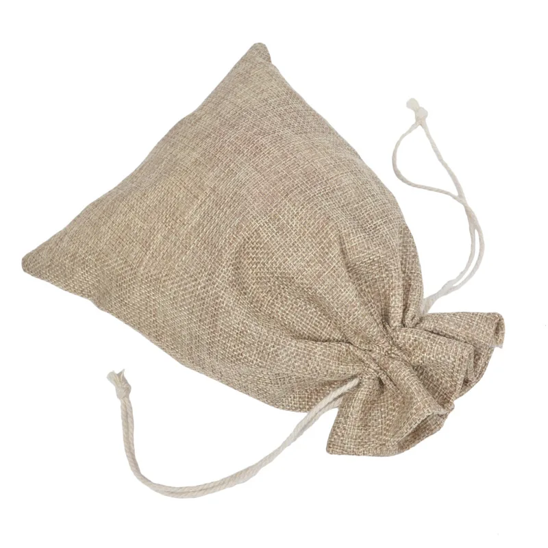 50 шт. льняной ткани карман мешок подарок ювелирные украшения в форме леденцов