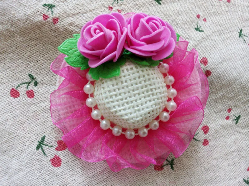 Симпатичные заколки для домашних животных жемчужные розы фотозаколки