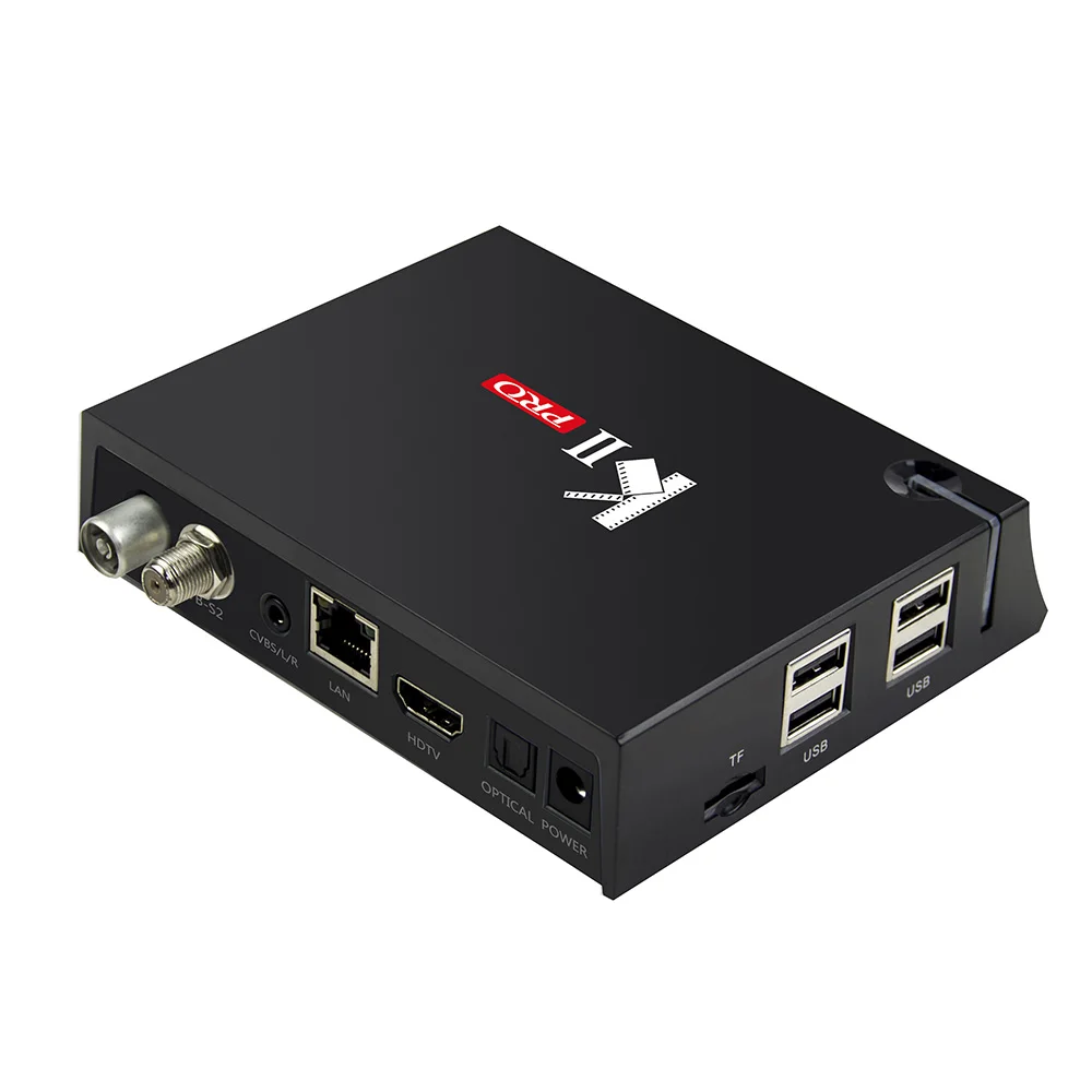 MECOOL Кии PRO Декодер каналов кабельного телевидения Amlogic S905D Quad-Core 64bit Android ТВ контейнер под элемент питания 2 ГБ+ 16 Гб DVB-S2 DVB-T2 DVB-C декодер 4K 2,4G/5G Wi-Fi