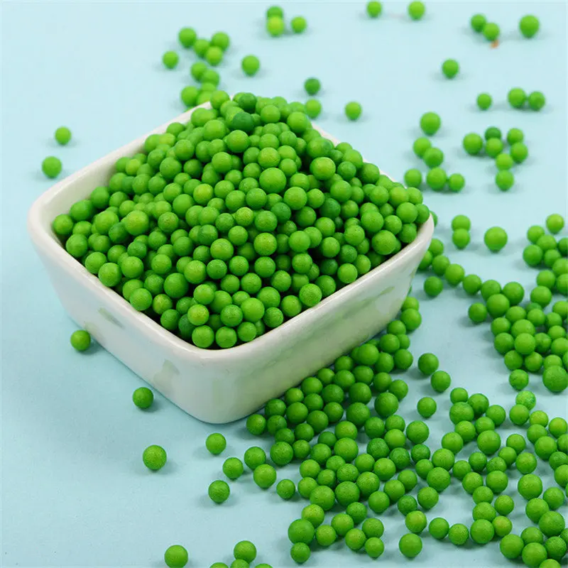 green Вечерние DIY игрушки Аксессуары теплый цвет снег грязи частицы аксессуары крошечные пенопластовые бусины слизи мяч Поставки Подарочная коробка украшения подарок - Цвет: green