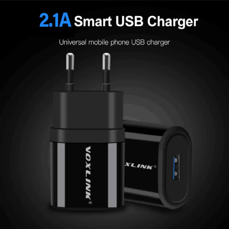 USB зарядное устройство VOXLINK 1 порт 5 В 2 А настенное/дорожное портативный зарядный