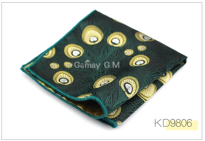 KD9806 Мужской, карманный, квадратный, Многоцветный платок для жениха, жаккардовый платок, Модный классический свадебный платок - Цвет: KD9806