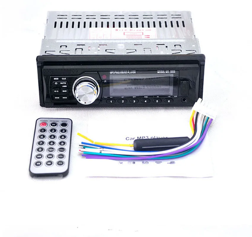 Новинка 2017 автомагнитола 2035 1 DIN 12 В стереозвук mp3 плеер CD с поддержкой USB SD AUX