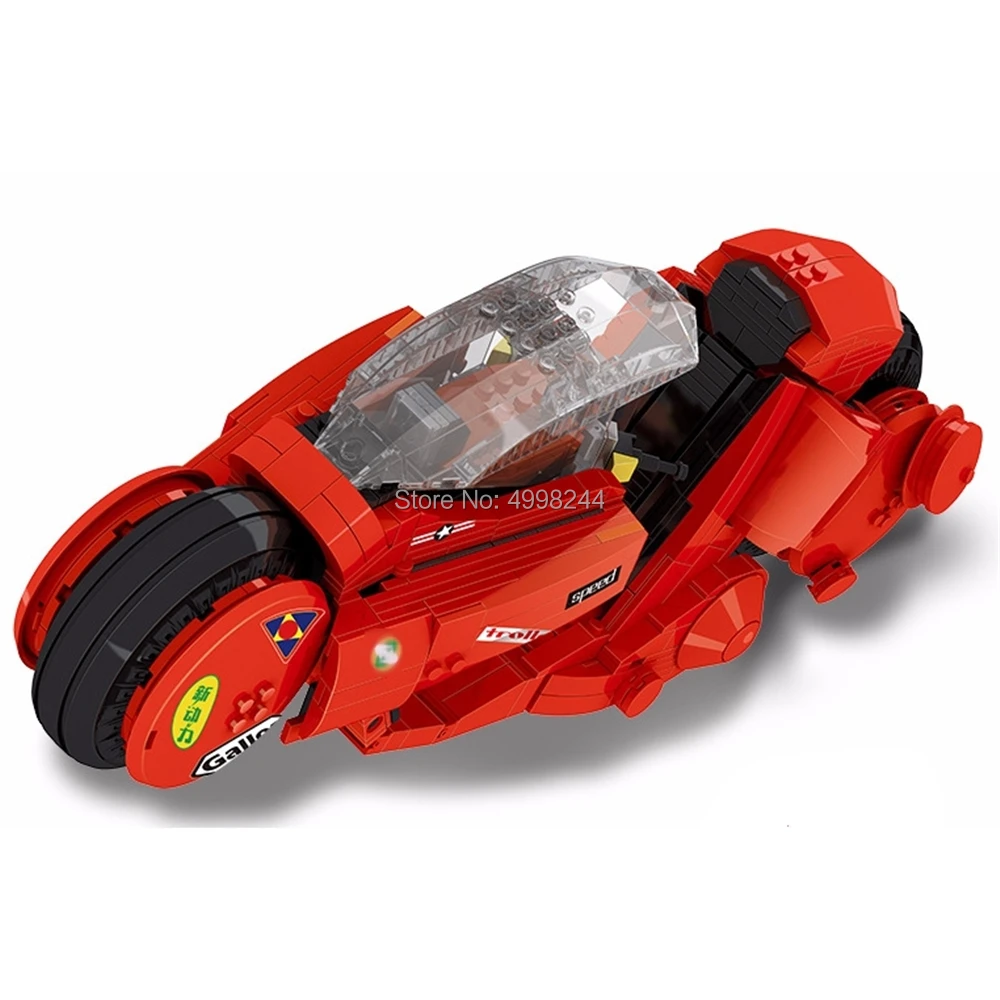 Xb03001 1143 шт креативный город МОС technic citizen akira мотоцикл строительный блок кирпичи игрушка
