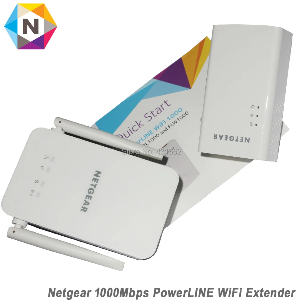 Netgear PowerLINE PLW1000 Bridge 802.11B/G/N/AC Wall Pluggable с адаптером 1000|Сетевые адаптеры c передачей