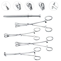 1pc steel forceps closing ring clamp plier body piercing jewelry tool ear tongue septum lip piercing tools opener needle clamp