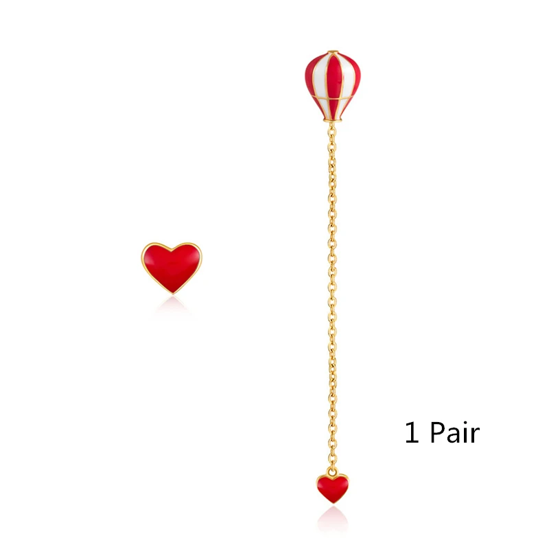 Doreen Box сплав Стад огненный шар сердце стад кулон кисточкой модные ювелирные