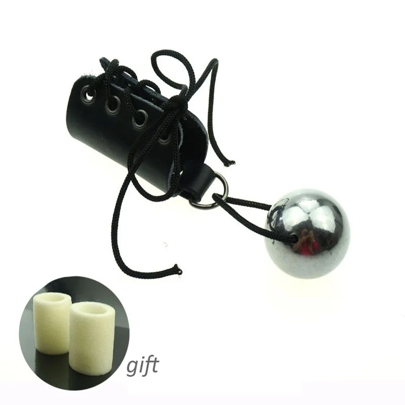 Регулируемые Кольца для пениса с металлическим шарик секс игрушка кольцо