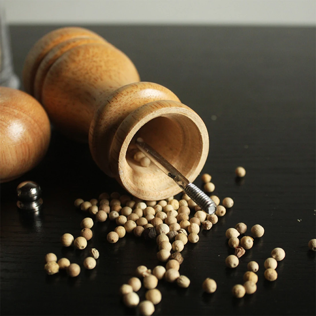 1pc Wooden Salt Pepper Grinder Spice Mills Hand Movement Manual Wood Mill Kitchen Tools Stainless Steel Core | Дом и сад
