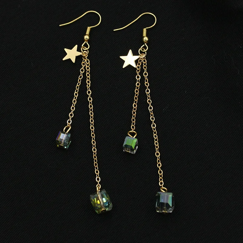 ZCHLGR New Design Creative Jewelry High-grade Elegant Crystal Earrings Round Gold star Wedding Party For Woman | Украшения и