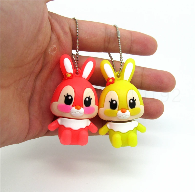 Желтый/серый/розовый кролик USB флэш накопитель u диск изобретательность и флеш