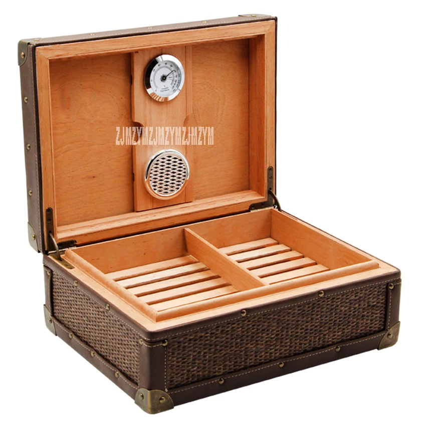 Классический ретро стиль деревянная коробка для сигар Humidor большая емкость