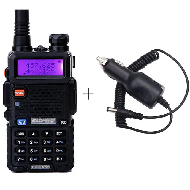 Baofeng UV-5R8W Высокая мощность 8 Вт двухстороннее радио 10 км дальность Tri мощность 1 Вт/4 Вт/8 Вт Ham радио CB рация для охоты - Цвет: add car charger