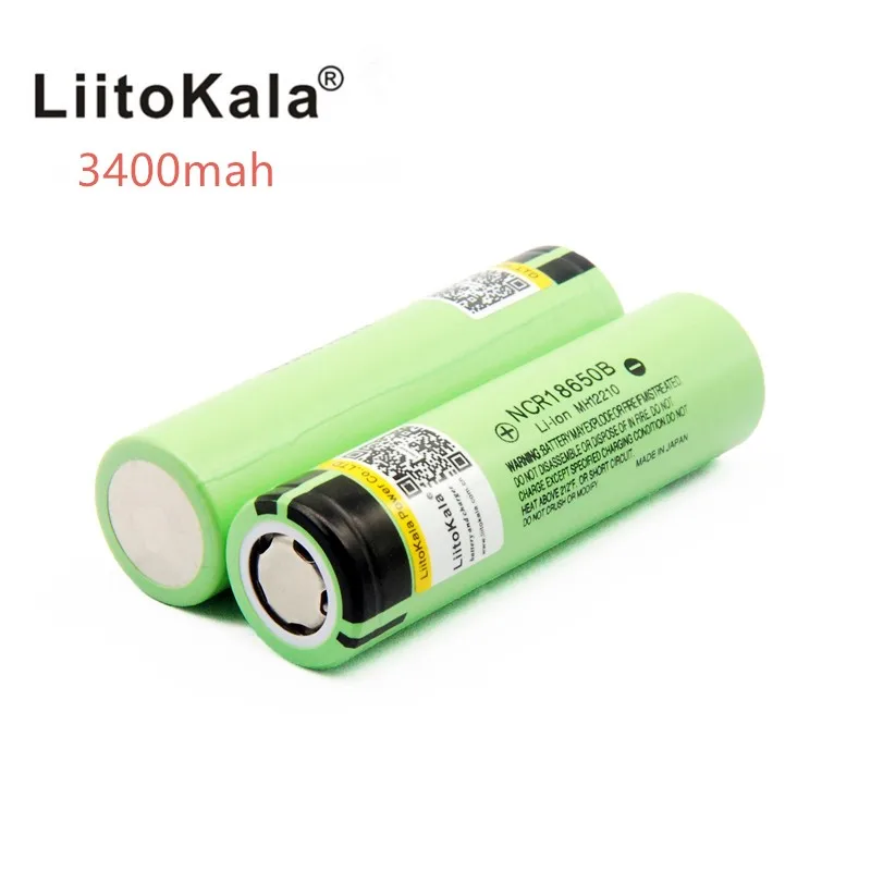 Liitokala 18650 NCR18650B 3400 mah литий-ионный аккумулятор 3,7 V 3400 аккумулятор - Цвет: 2PCS-Battery