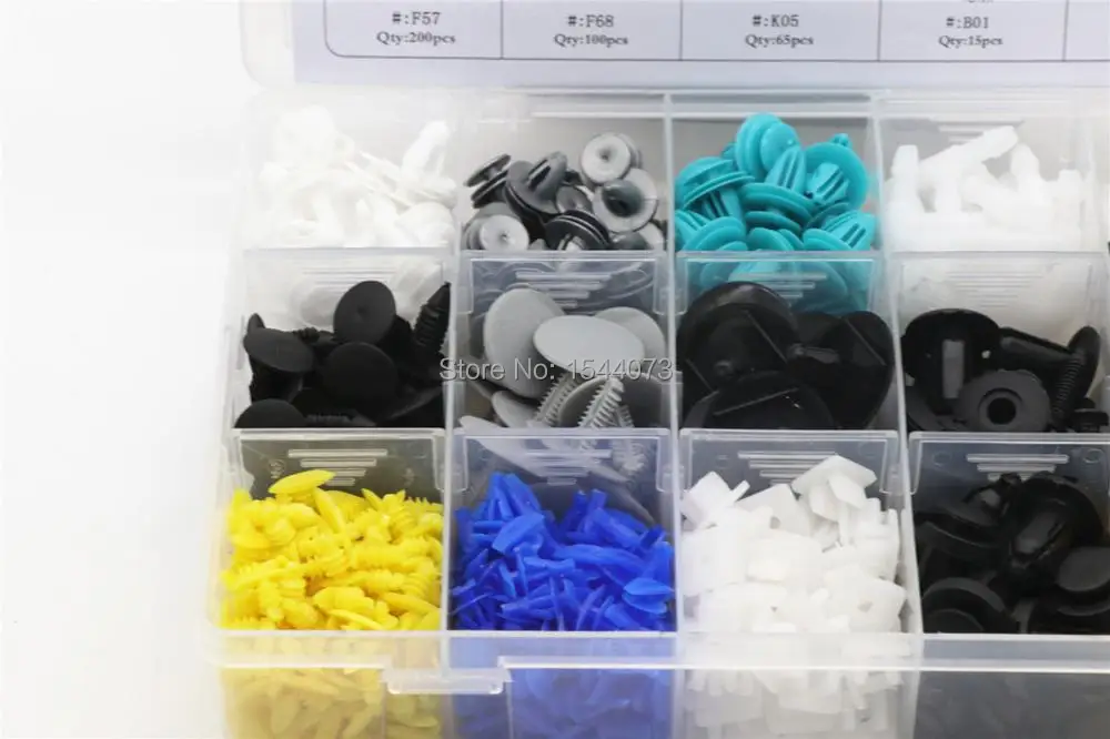 

730pcs/set With Box Mixed Auto Fastener Car Universal Bumper Fixed Clamp Push Type Clip for All Automobile Series Fastener
