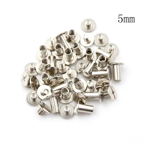 M5x5mm 5x6 мм,, 6 размеров, 20 шт./лот, никелевые винты, заклепки для ногтей, аксессуары для сумок - Цвет: M5x5mm
