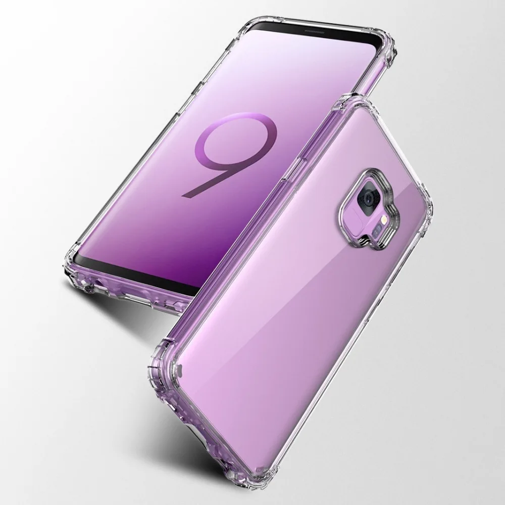 KSELF Кристалл ТПУ простой чехол для Samsung Galaxy S8 S9 Plus Note 8 Мягкий силиконовый