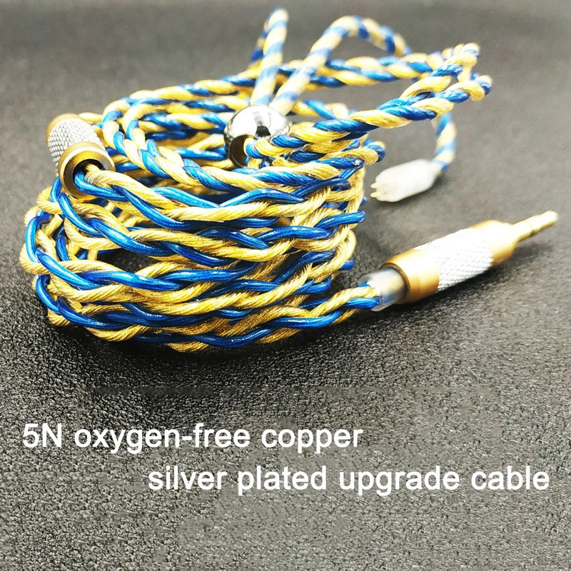 Плетеная леска с 4 нитями 5N наушники MMCX кабель для Shure SE215 SE535 для Уэстон TFZ W4r Um3x A2DC Ls50 IE80 Im50 Im70 0,75 мм TF10 TF15