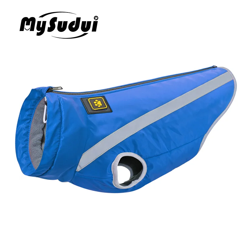 Blue MySudui, зимняя одежда для средних и больших собак, одежда для домашних животных, светоотражающие куртки для собак, уличная куртка для собак, зимнее теплое пальто для французского бульдога - Цвет: Blue