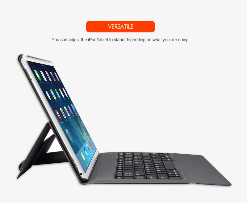 Witsp@ d ультра-тонкий беспроводной Bluetooth чехол для клавиатуры для iPad Pro 12," выпущен, все-в-одном дизайн премиум кожаный чехол