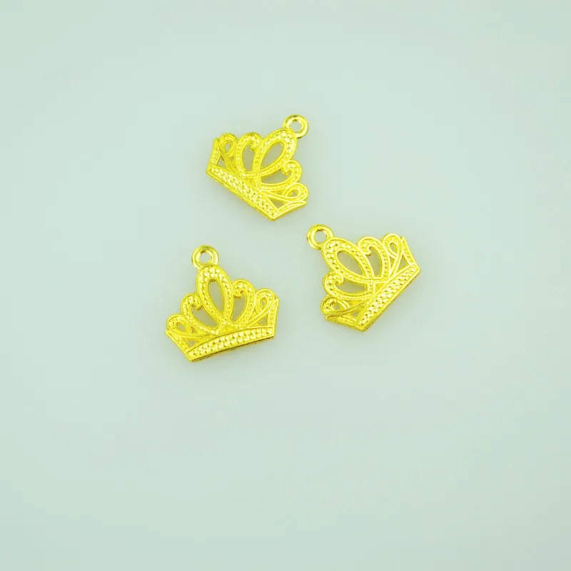 35 шт./лот модные подвески из сплава в форме королевской короны золотого цвета