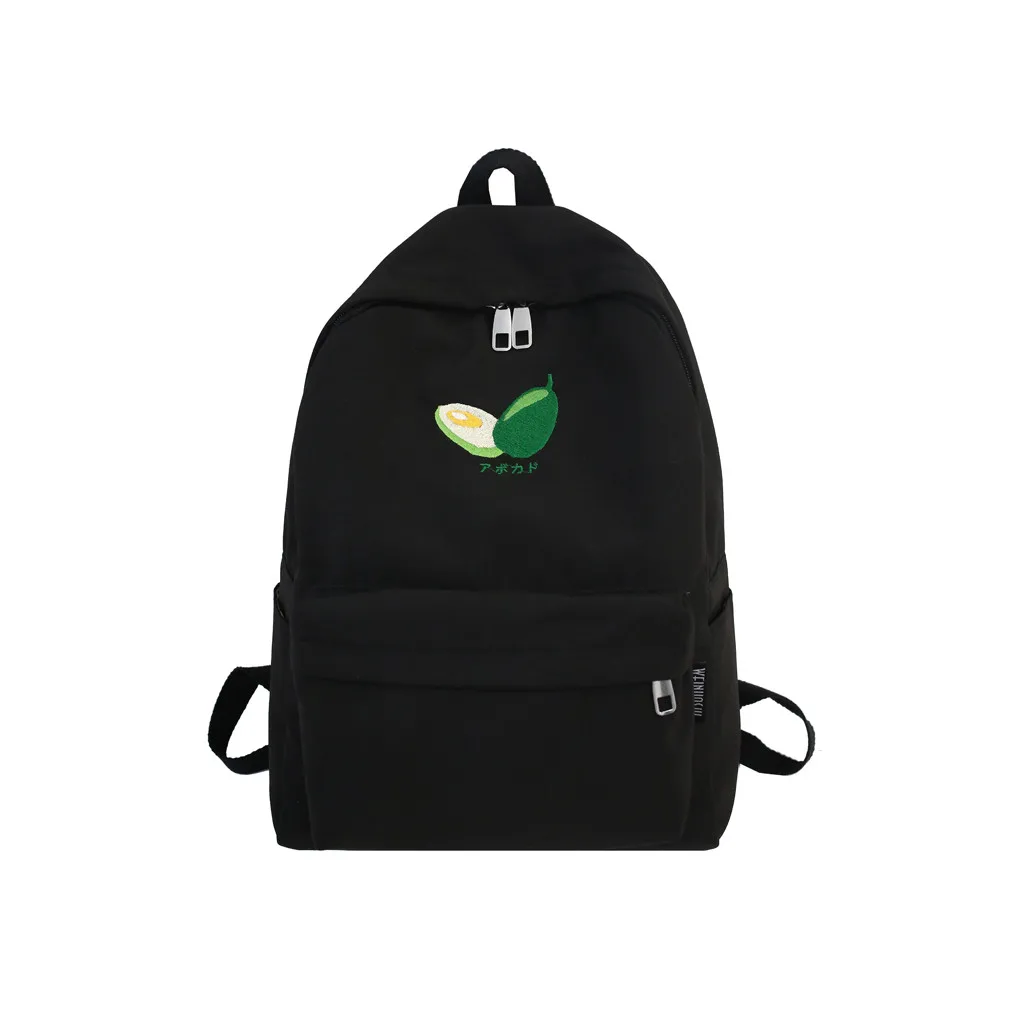 Black MOLAVE рюкзак женская мода авокадо Печать Дети Мальчики Девочки bookbag Студент Путешествия Рюкзак carteras mujer de hombro y bolsos - Цвет: Black