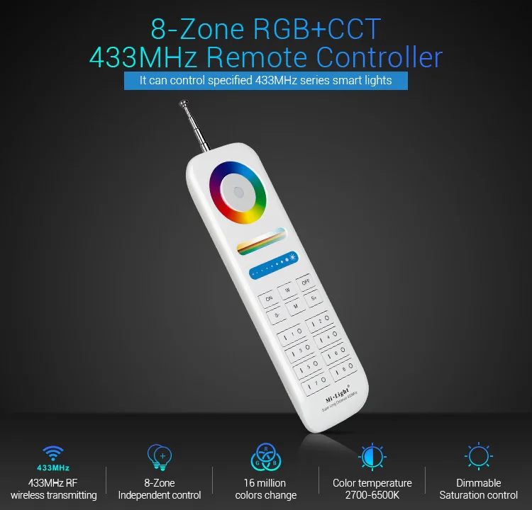 Milight WL 433 МГц шлюз DC5V/500mA WiFi lEEE 802 11 b/g/n 2 4 ГГц Поддержка сторонних