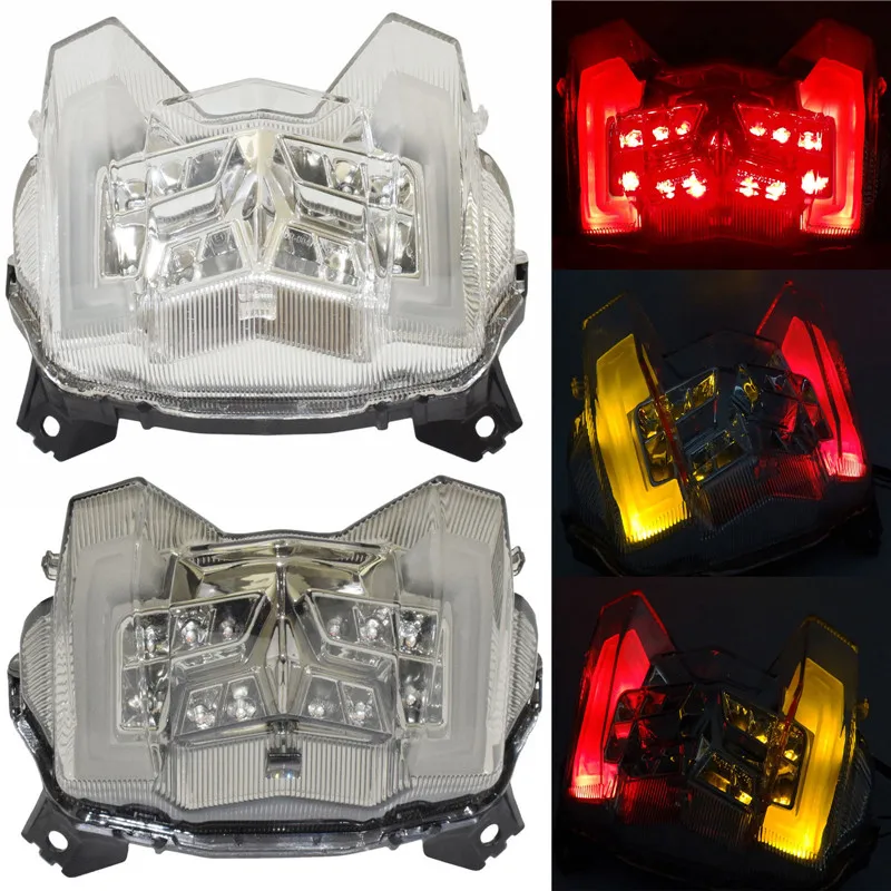 E Mark Light Guide Chrome Led интегрированный задний фонарь стоп сигнал поворота для YAMAHA FZ09 FZ
