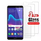 3 шт. для huawei Y9 (2018) Закаленное стекло для защиты экрана для huawei Y9 2018 Защитная пленка для телефона 9 H