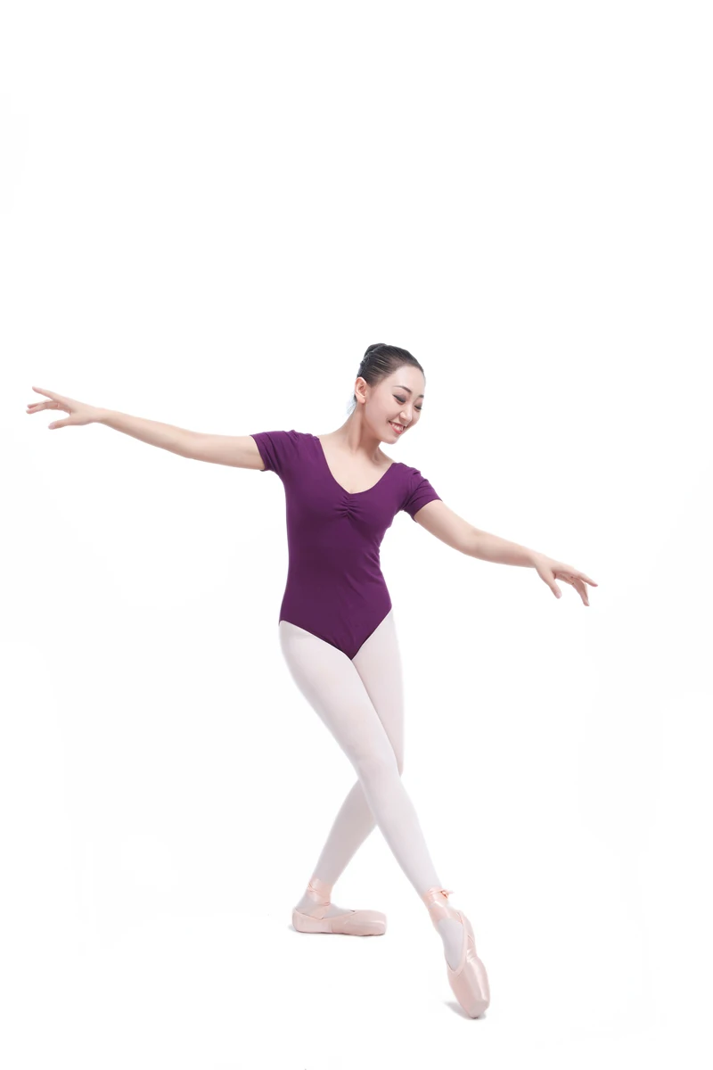 Трико с рукавом для взрослых танцевальные трико из хлопка и лайкры спандекса