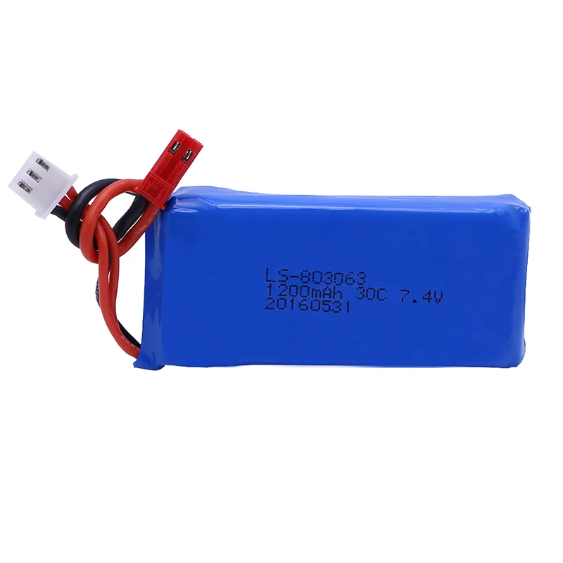Lipo Batterie 7.4v 1200mAh 2 S 30C JST Pour WLtoys Quadcopter Drone 7.4 V 1200 mah V666 V262 V323 Hlicoptre |