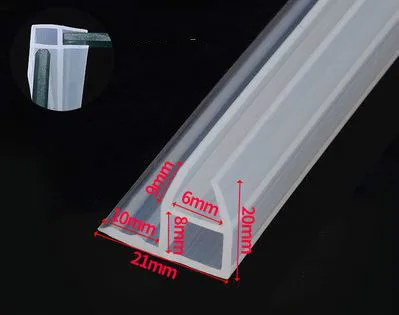 5 м 6 мм/8 мм/10 мм/12 мм F U H форма уплотнения стеклянной двери силиконовая резина душ для дверей и окон в комнате стекло уплотнительная полоса уплотнитель окна - Цвет: type13