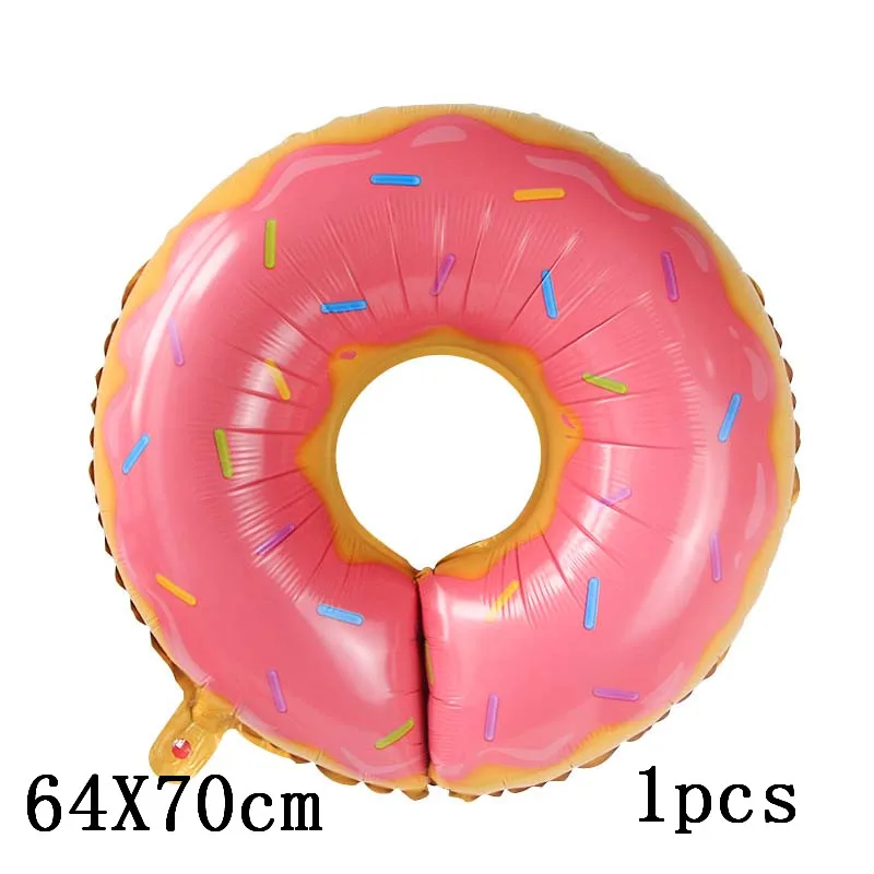 1pcs balloons 2 Donut Party Donut Wall Wedding Party Decoration Disposable Tableware Set Ice Cream Party Balloons Kids 1st Birthday Decorations - Цвет: 1pcs balloons 2