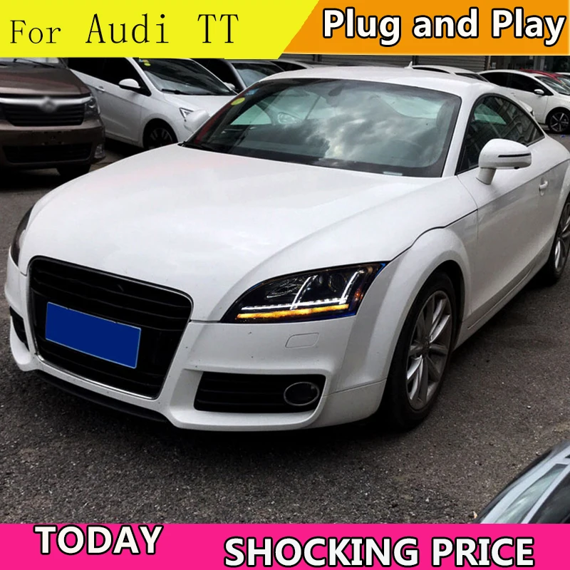 Doxa автомобильный Стайлинг для Audi TT фара 2006- светодиодная фара для TT фара с динамическим поворотом