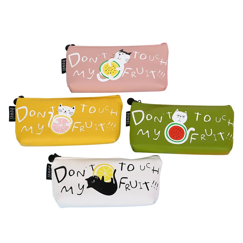 Мультфильм милый фруктовый Кот Карандаш косметическая сумка для хранения/милый