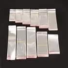 Прозрачные самоклеящиеся пакеты для хранения, 200 шт., полиэтиленовые пакеты для хранения, многоразовые целлофановые полиэтиленовые пакеты, подвесное отверстие