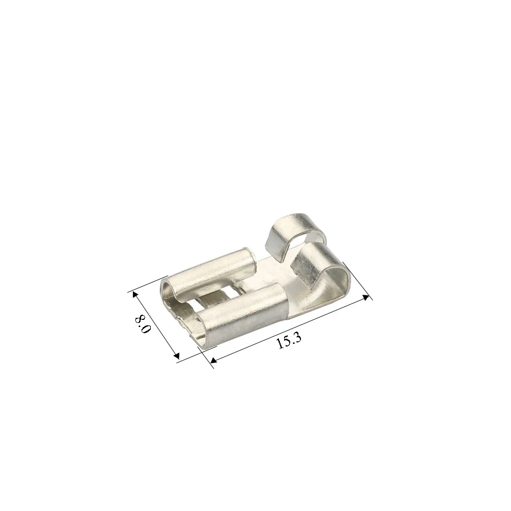 100pcs/lot 6.3 flag shaped L type air conditioner plug spring terminal transparent sheath elbow wire | Обустройство дома