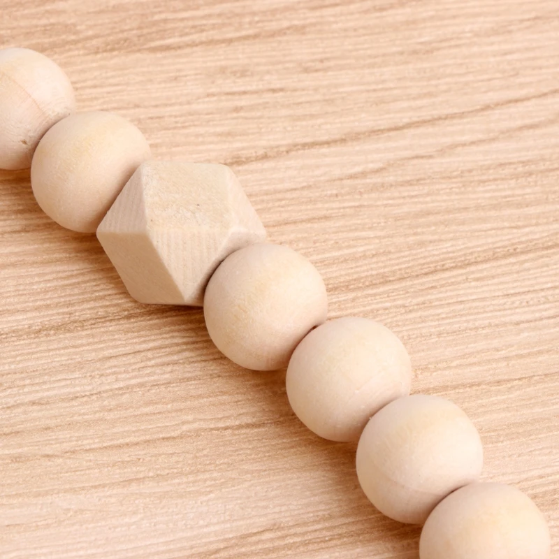 

Baby Infant Pacifier 10 wooden beads pacifier chain Soother Nipple Wood Teething Clip Bead Infant Nipple Strap Chain FR024