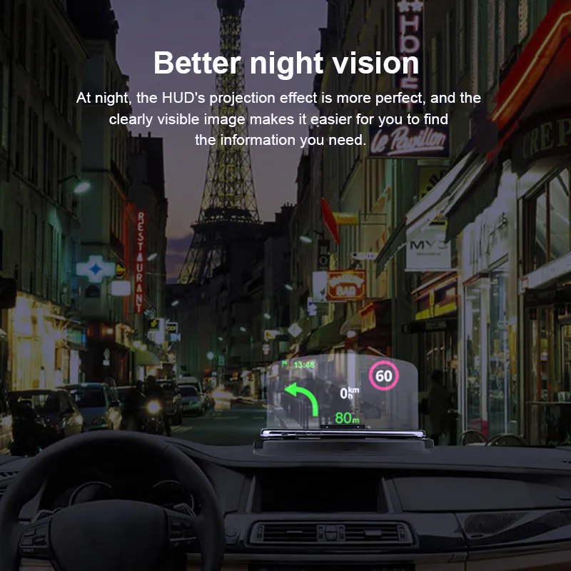 Автомобильные аксессуары Универсальный Автомобильный GPS HUD Дисплей с навигацией
