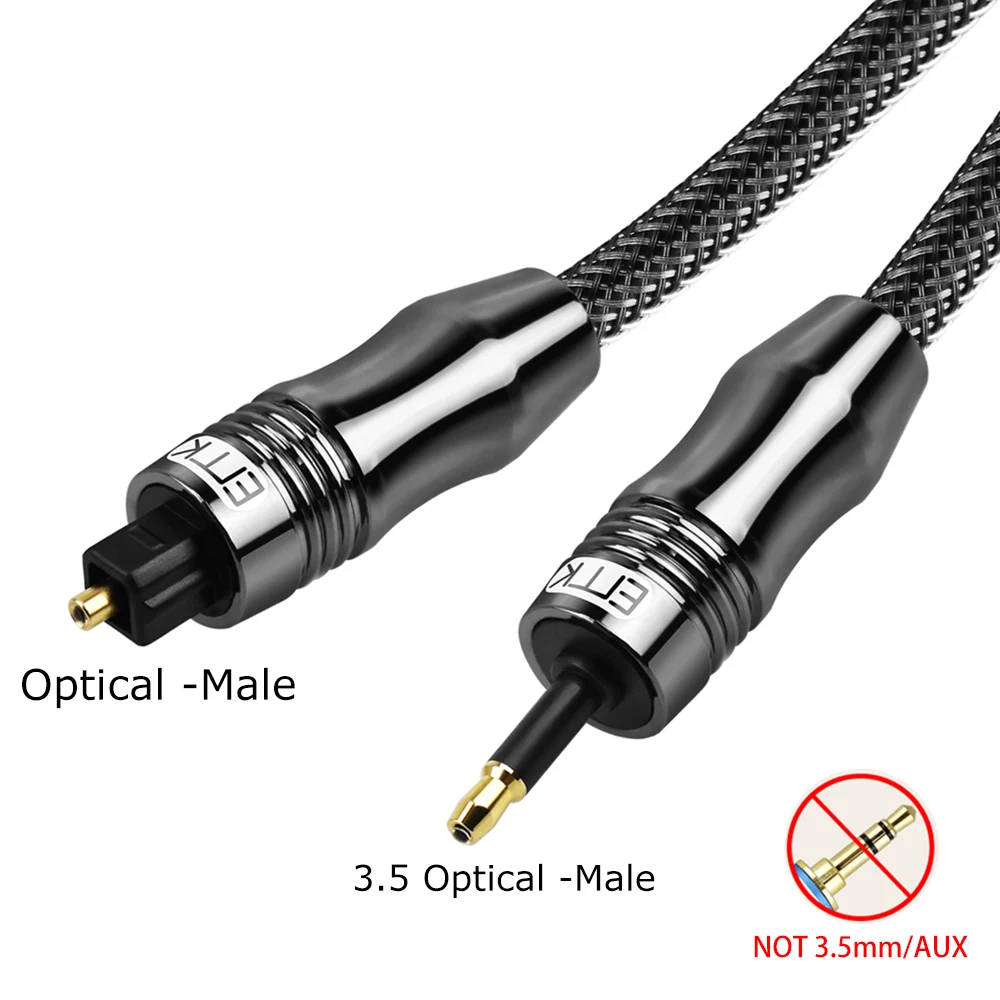 EMK Toslink к мини-кабелю оптический кабель SPDIF с цифровым звуком переходник 3 5 на