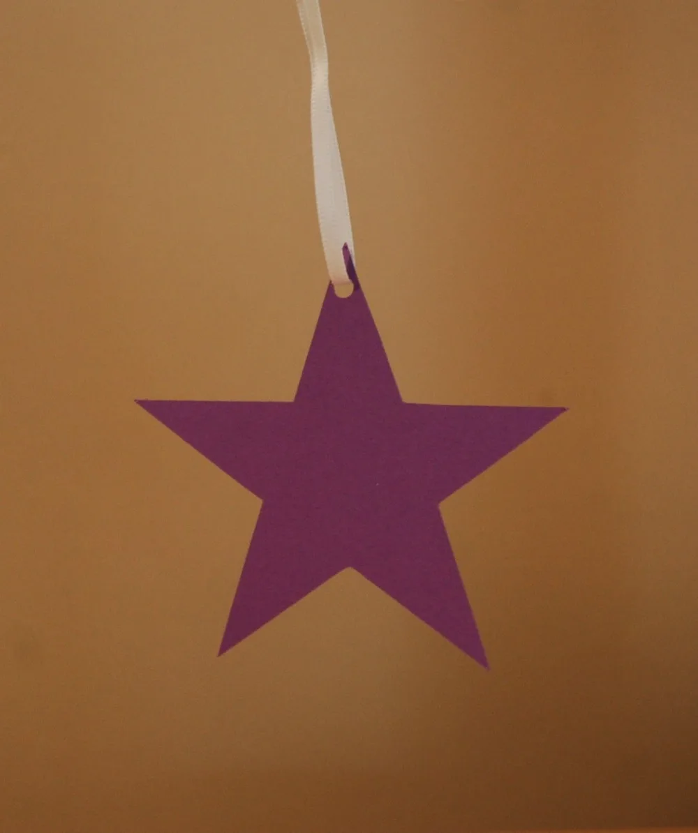 Лазерная резка 50 шт. Рождественская звезда бумажная карта этикетка подарочная Mark