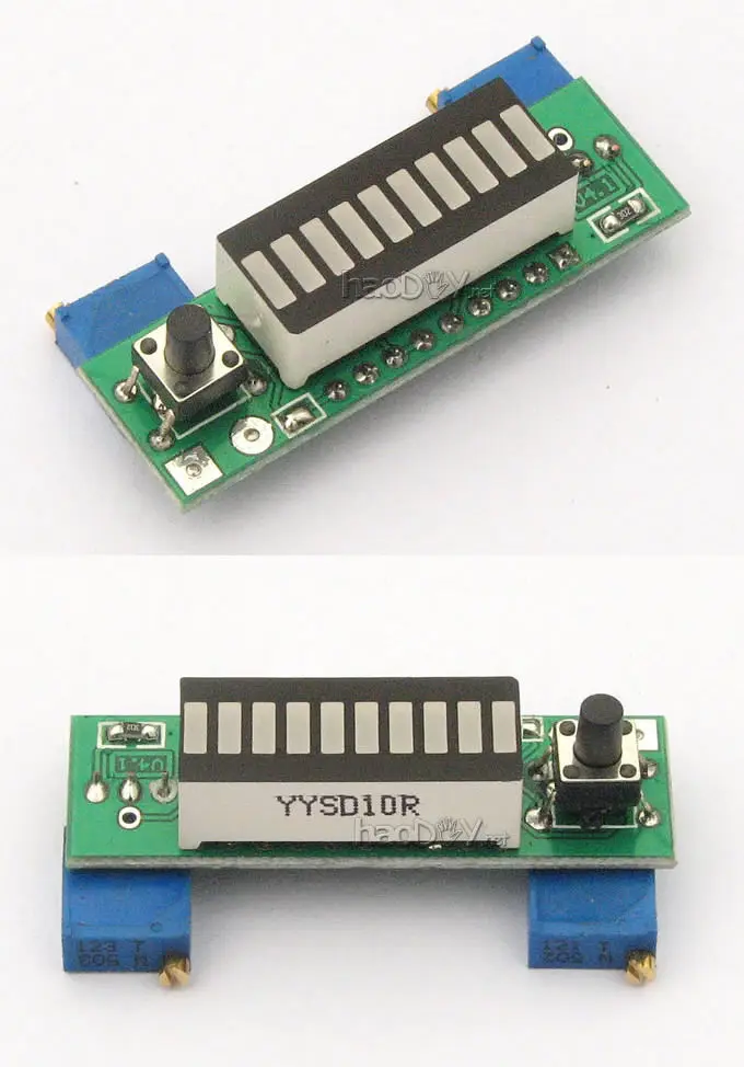 Diy Наборы LM3914 10 сегметный 5V 12V Батарея Ёмкость Мощность уровень Дисплей зеленый